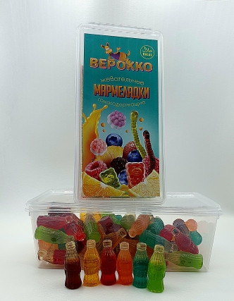№2 Жевательный мармелад Бутылочки Кола, 250г      в Тутаеве
