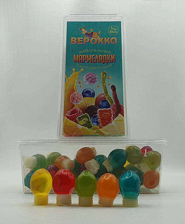 №2 Жевательный мармелад Лампочки, 250г      в Тутаеве