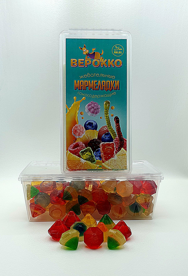 №2 Жевательный мармелад Самоцветы, 250г      в Тутаеве